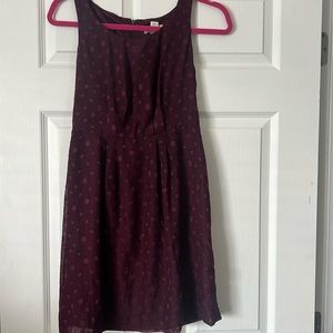 Loft purple dotted dress